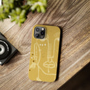 Abstract Line Face Slim Phone Case | Minimalist Art, Mustard Yellow