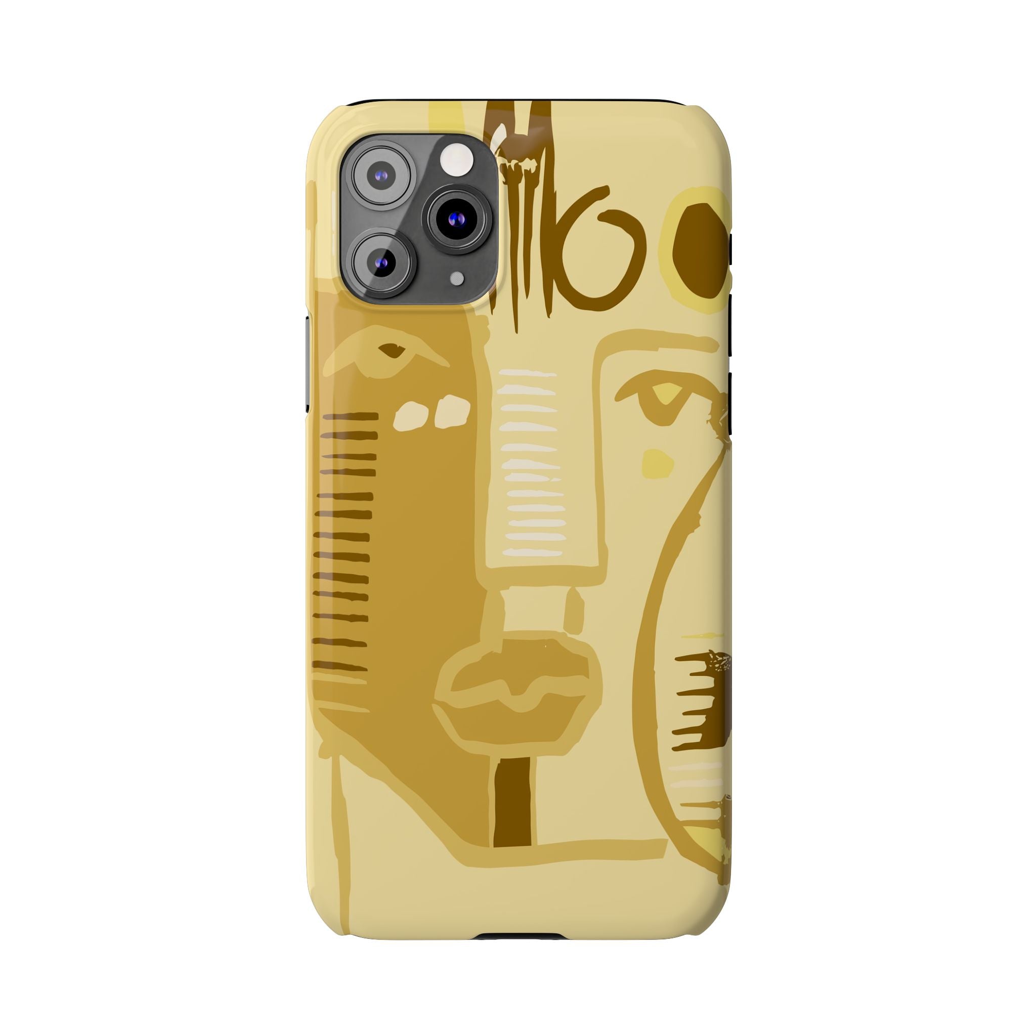 Abstract Face Art Slim Phone Case | Minimalist Neutral Tones